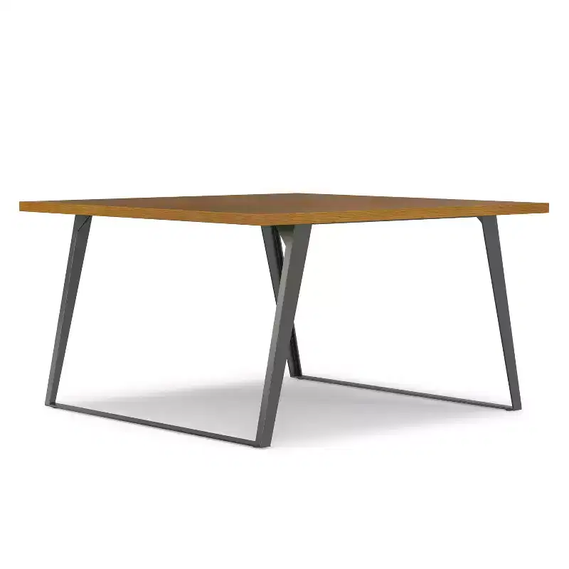 Mitchell 54 inch x 54 inch Square Modern Industrial Square Dining Table