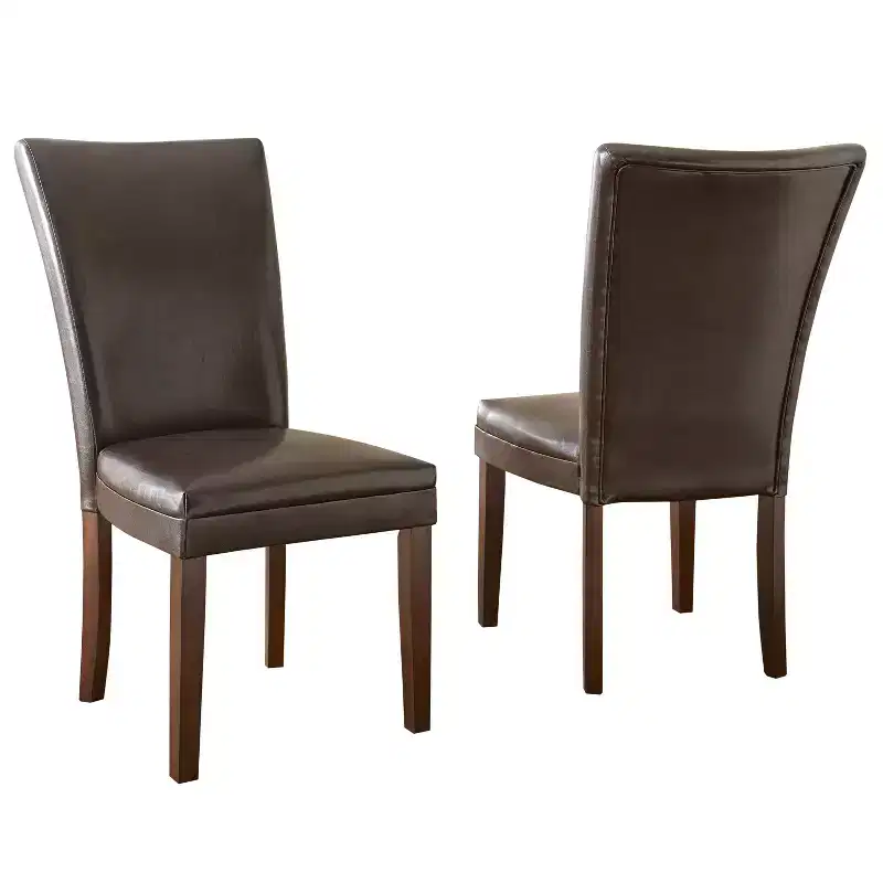 Set of 2 Talbot Parsons Chair Brown: Upholstered, No Assembly, Wood Legs, Foam Fill