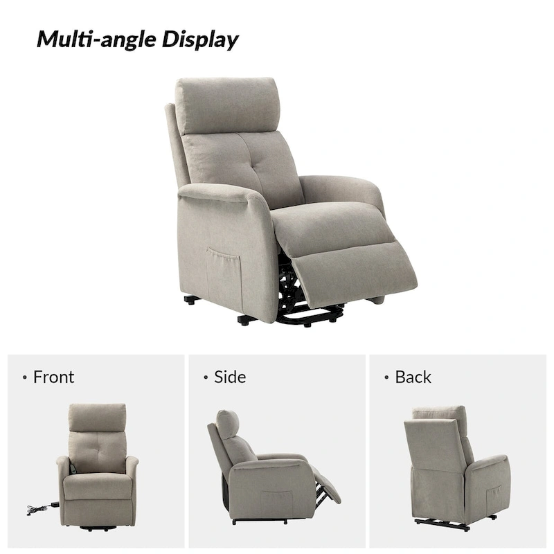 Elisa Power Remote Lift Assist Recliner Set Of 2 with Metal Base
