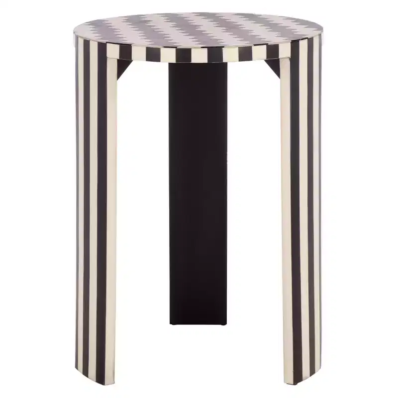 Rina Accent Table - ACC3232 - Black/White - Safavieh
