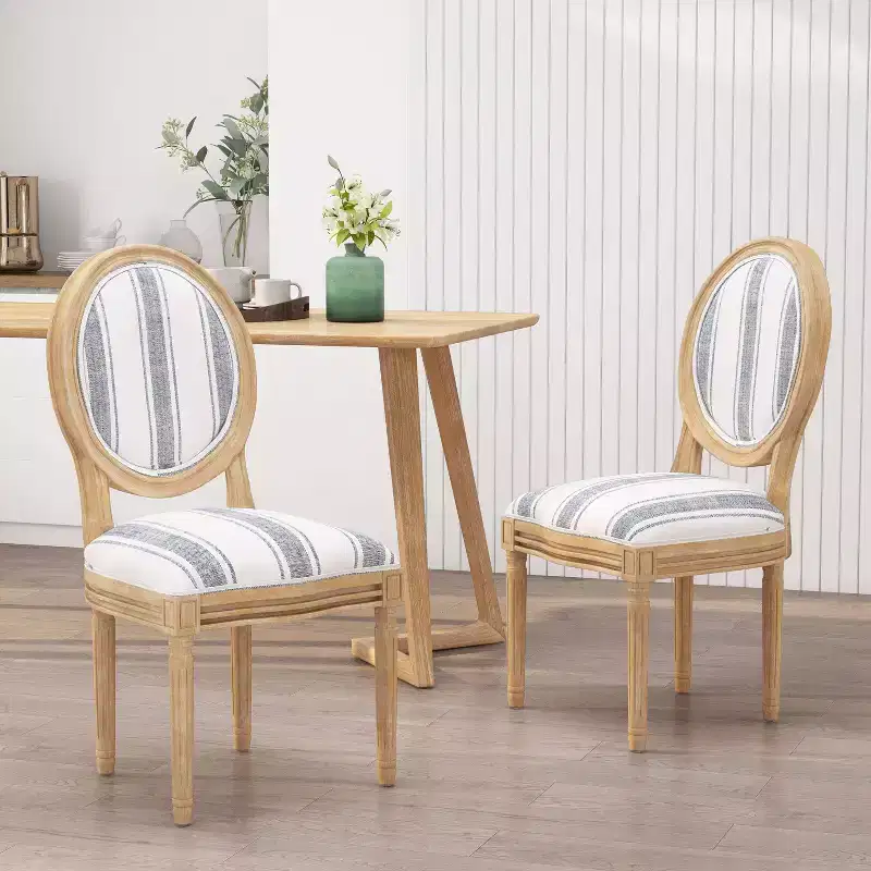 Set of 2 Phinnaeus French Country Fabric Dining Chairs - Christopher Knight Home