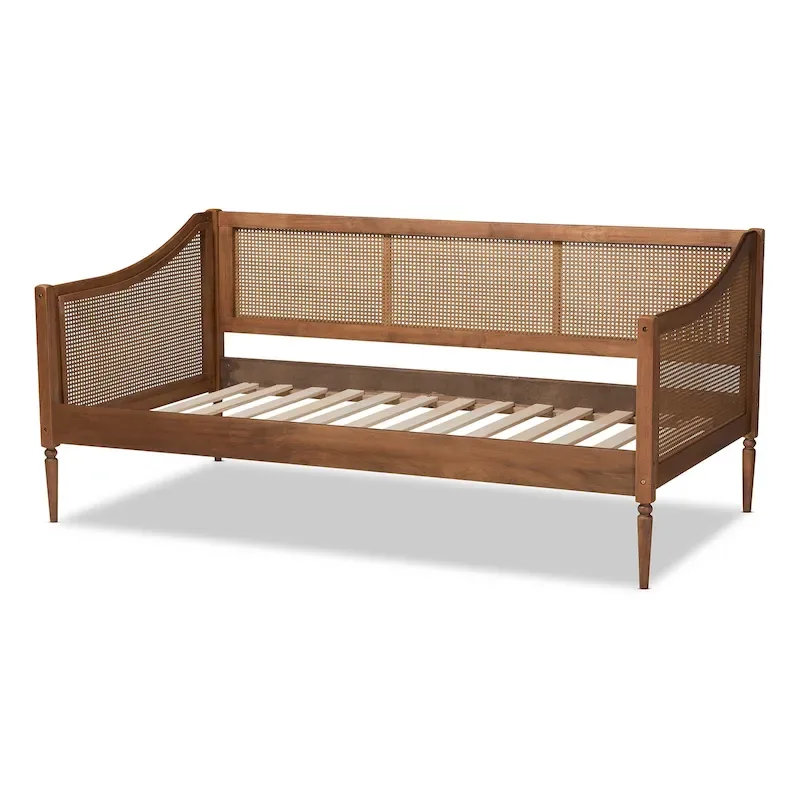 Mid-Century Modern Synthetic Rattan Daybed - Twin