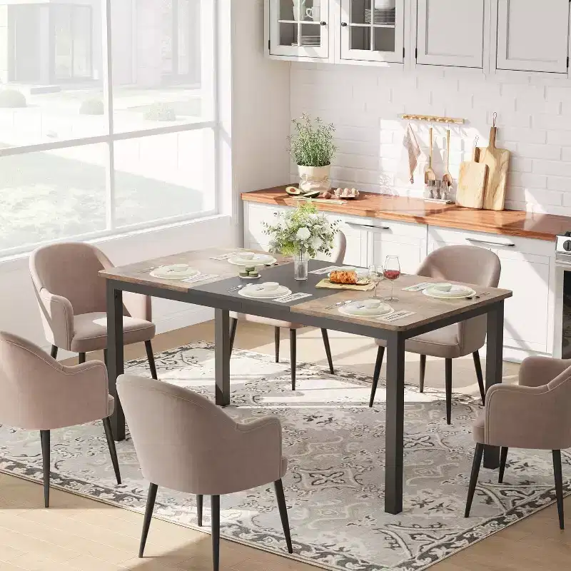 Acekool Modern Computer Desk, 63 Inch Office Table, Large Writing Desk Workstation with Metal Frame, Home Study Desk for Office