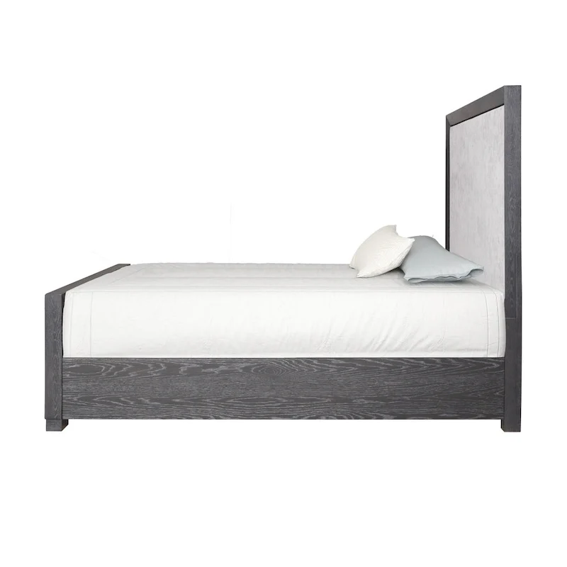 Furniture of America Durem II Modern Classic Solid Wood Fabric Panel Bed
