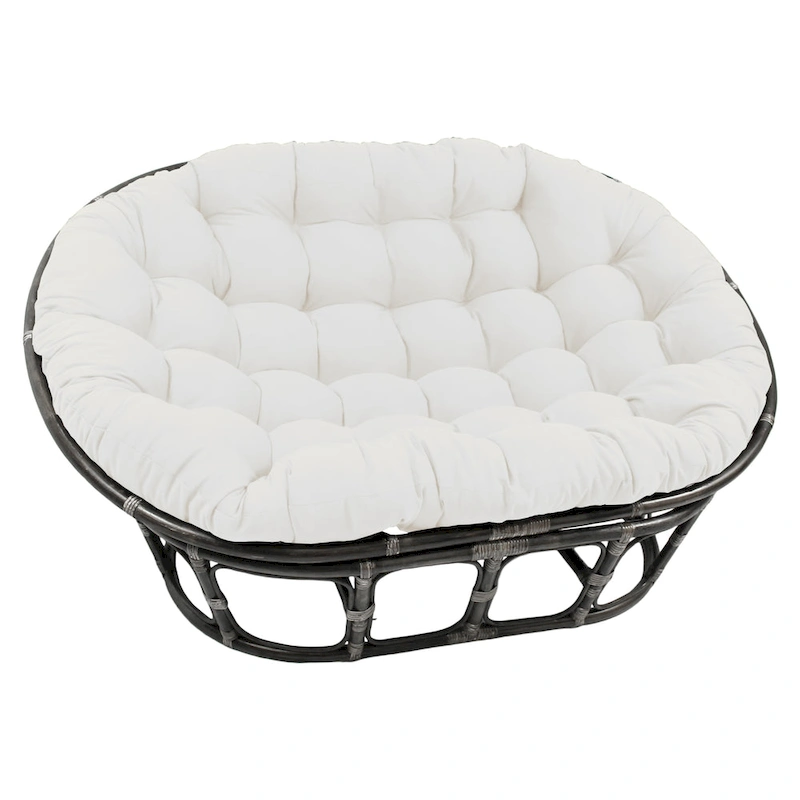 65-inch by 48-inch Solid Twill Double Papasan Cushion (Cushion Only)