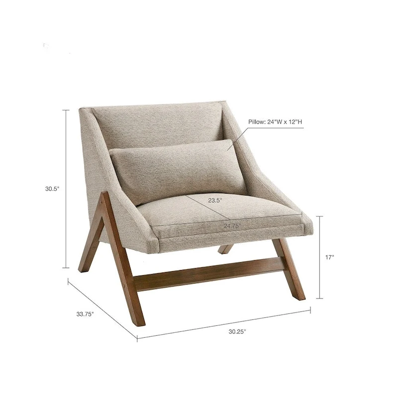 INK+IVY Boomerang Accent Chair