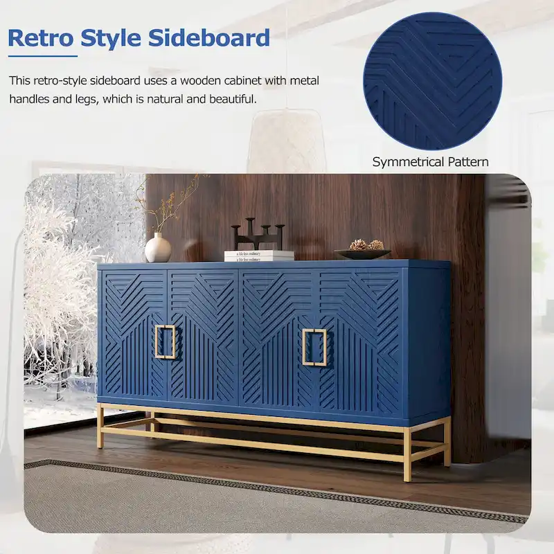 Sideboard Buffet Cabinet with Adjustable Shelves