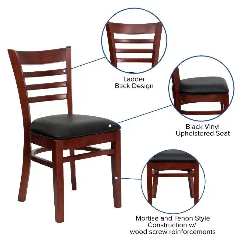 Flash Furniture Ladder Back Wooden Restaurant Chair