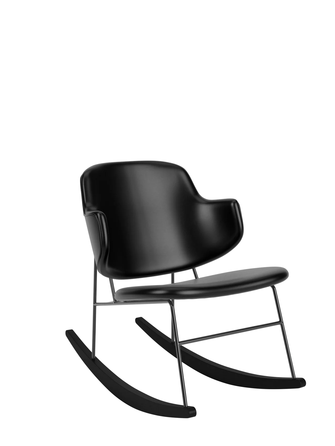 Upholstered Rocking Chair with Steel Frame for Living Room & Hallway