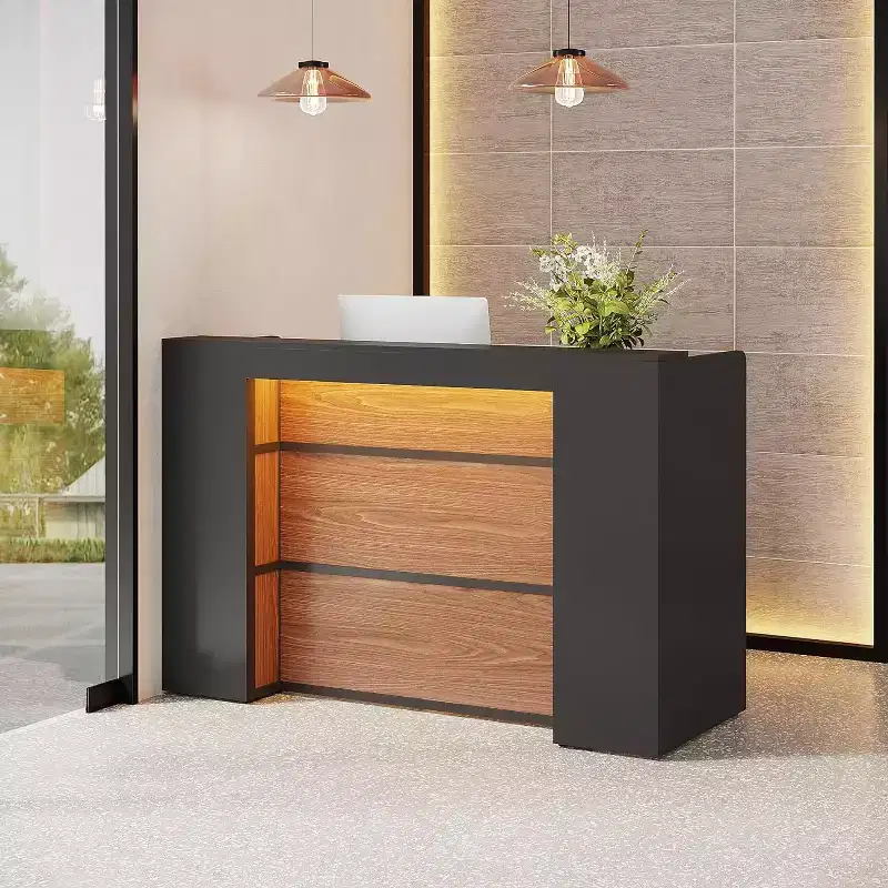 Lantine 63 Inches LED Lights Reception Desk