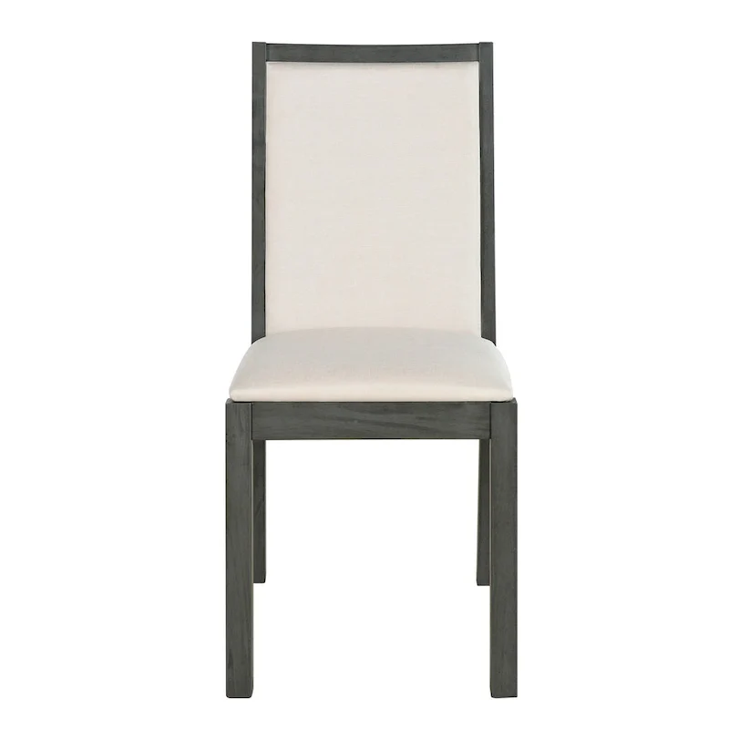 Farmhouse Style 6-Piece Dining Table Set with 4 Upholstered Dining Chairs and Bench