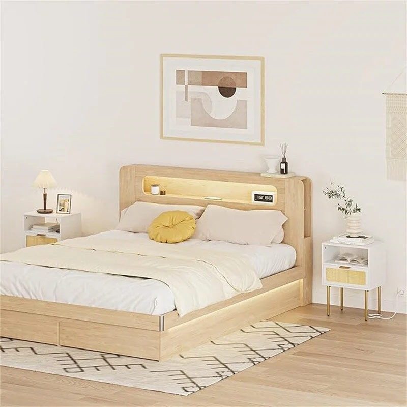 Nightstand with Charging Station - 11.81D x 15.75W x 22.05H