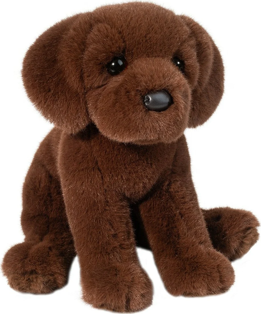 Chocolate Lab Stuffed Animal Plush Dog Toy Sitting Figure