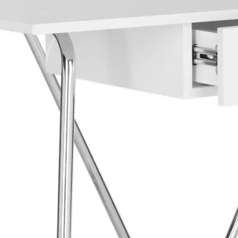 Molloy Desk - FOX2212 - White/Chrome - Safavieh Couture