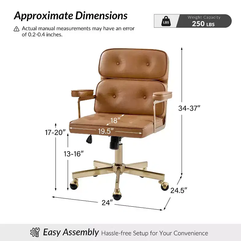Debby Modern 37 H Office Chair with Adjustable Height|ARTFUL LIVING DESIGNS