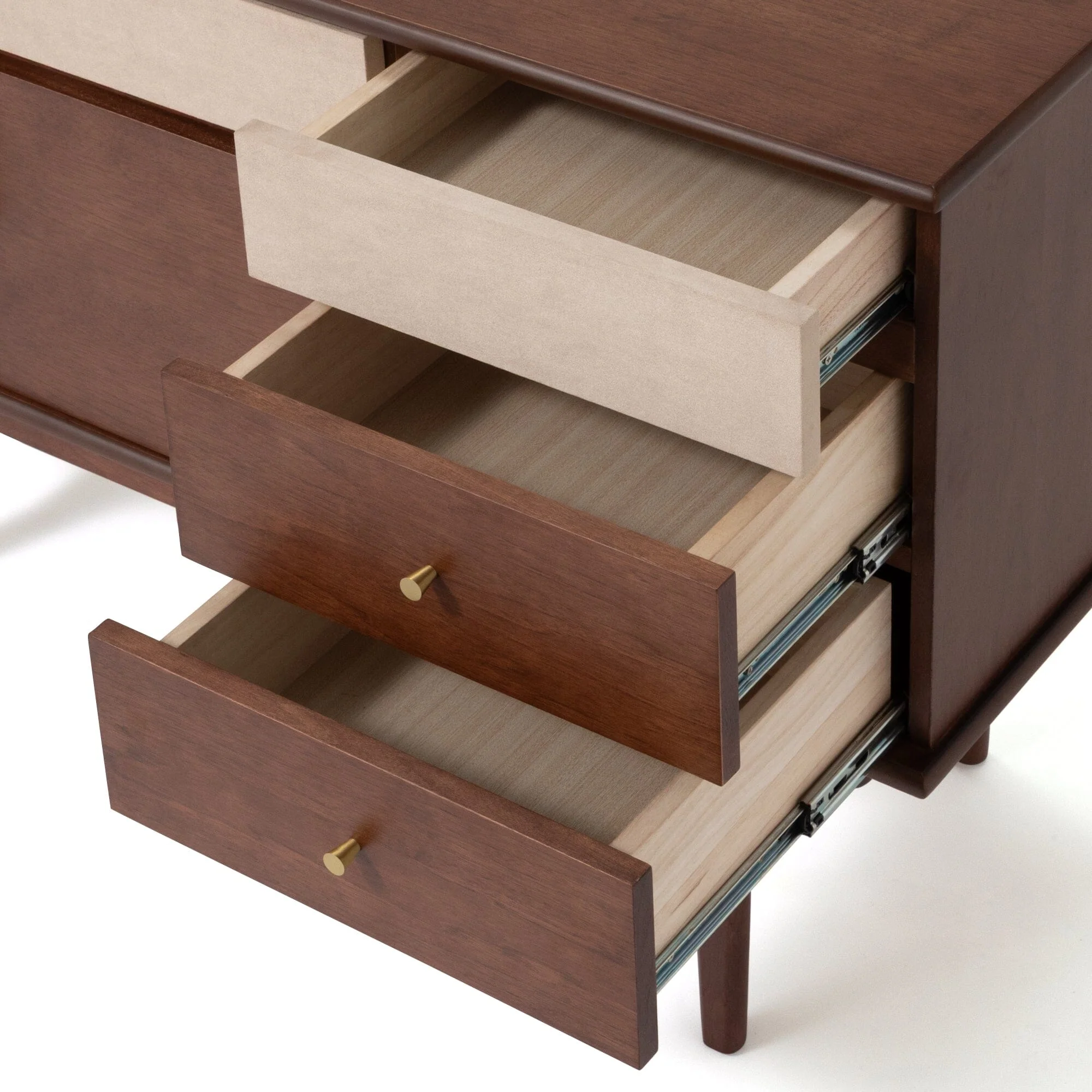 Brown Tall Sideboard Cabinet with Storage