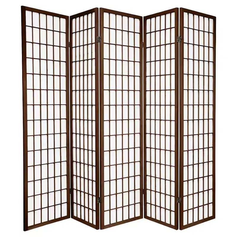 6 ft. Tall Window Pane Shoji Screen - Oriental Furniture