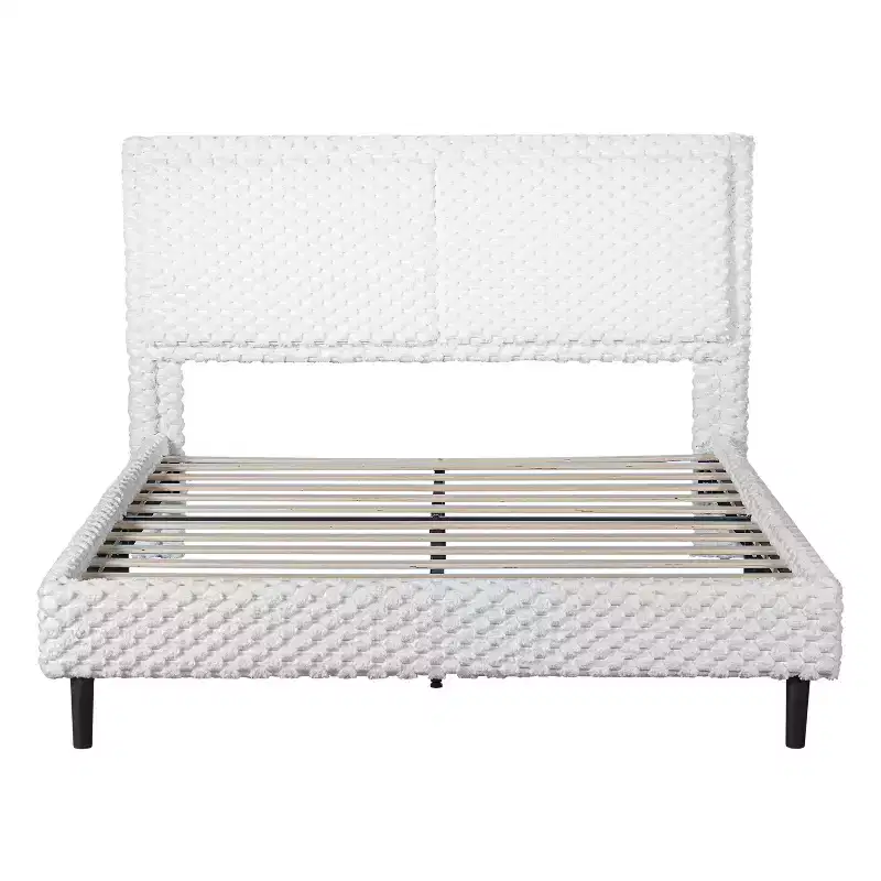 Christopher Knight Home Cassandra Modern Plush Upholstered Bed with Headboard