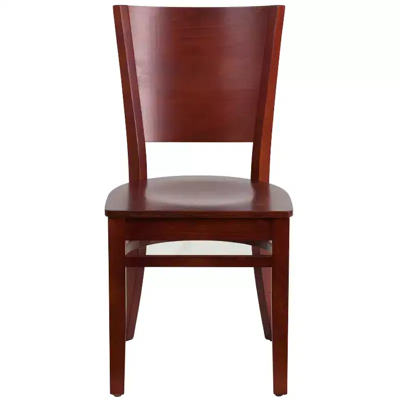 Emma and Oliver Solid Back Wooden Restaurant Dining Chair