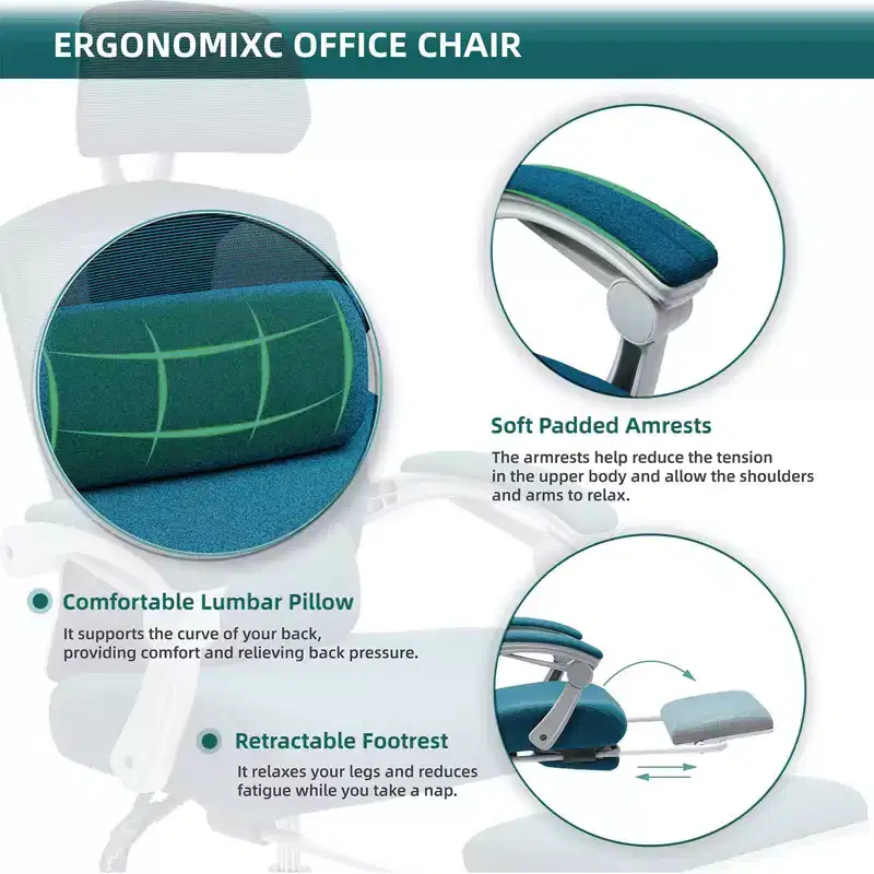 MAYEERTY 360 Swivel Office Chair Height Adjustable Pneumatic Seat 275 Lbs Weight Capacity