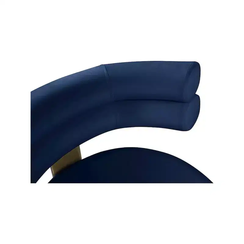 Meridian Furniture,Fitzroy Navy Velvet Counter Stool, Set of 2