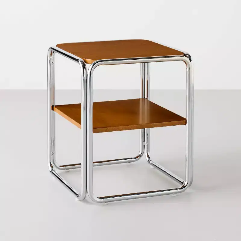 Accent Table with Chrome Frame