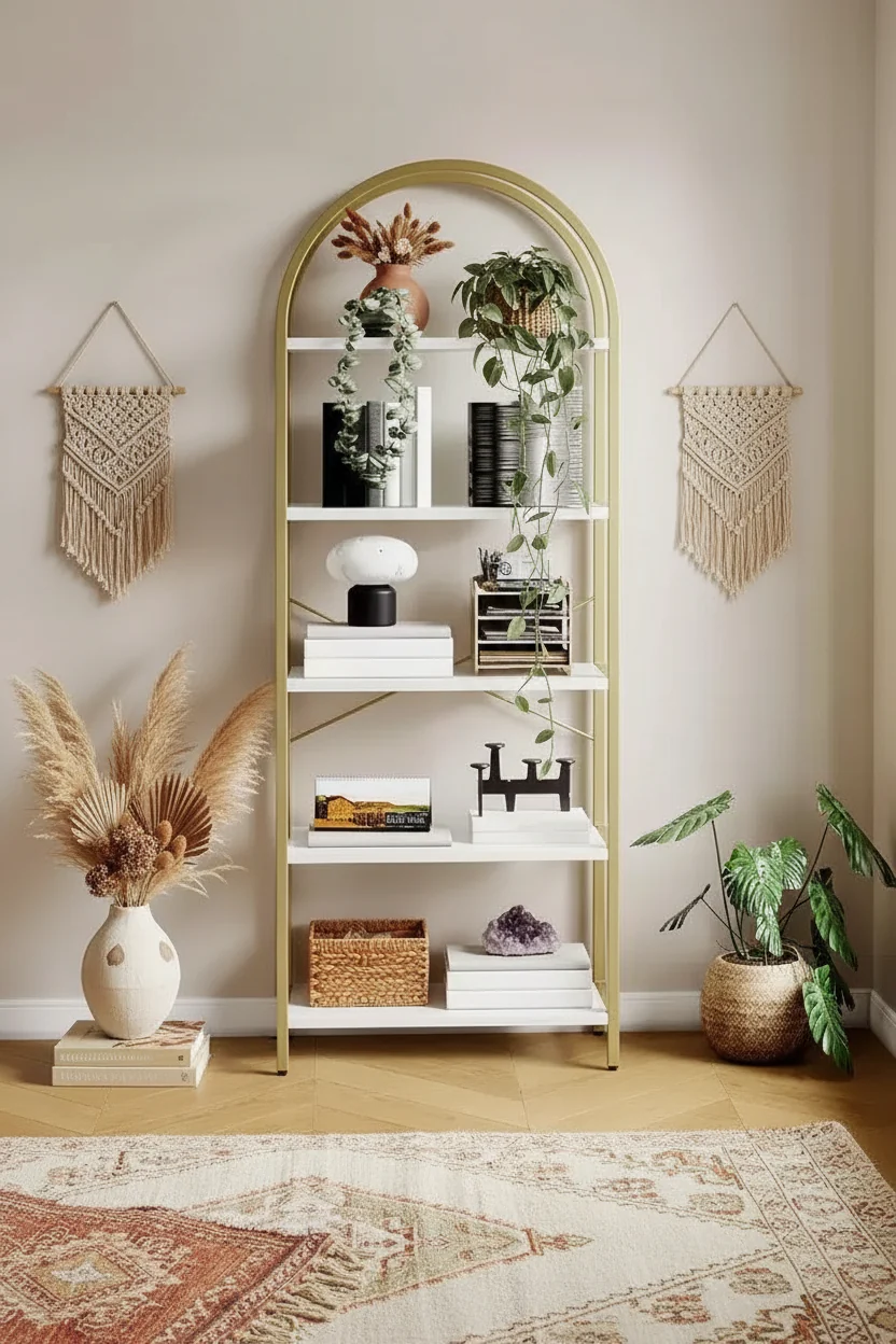 6-Tier Tall Bookcase, Metal & Wood Storage Organizer Shelf, Industrial Display Rack for Home Office, Living Room, 2-Pack