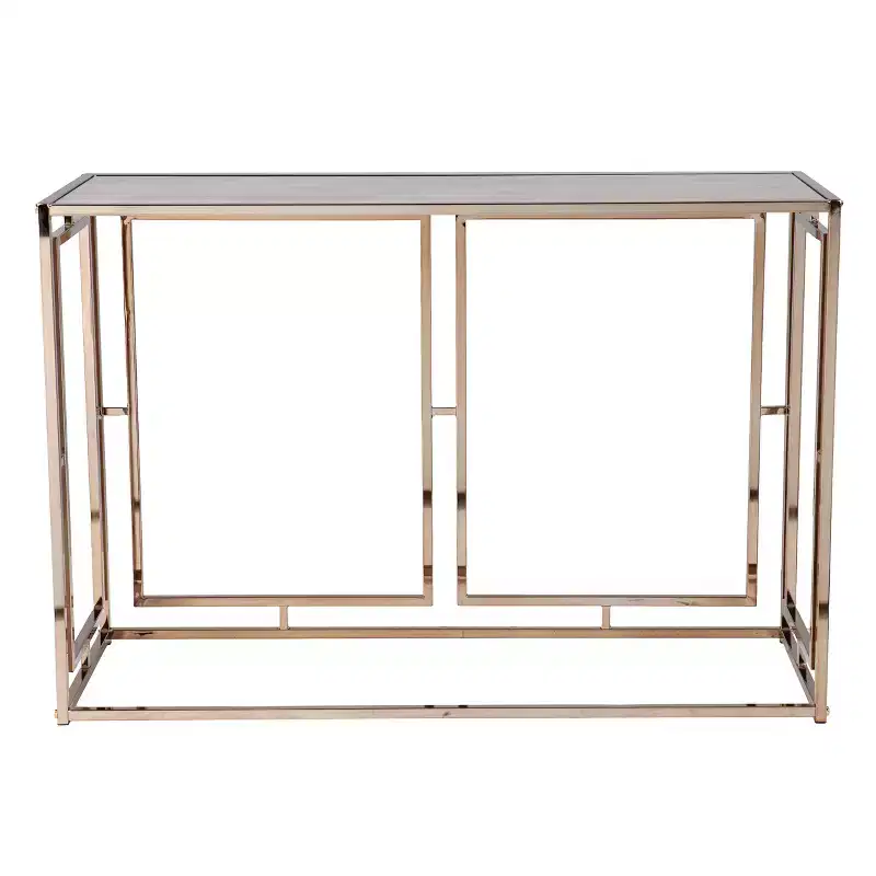 Simondley Faux Marble Console Table - Champagne - SEI