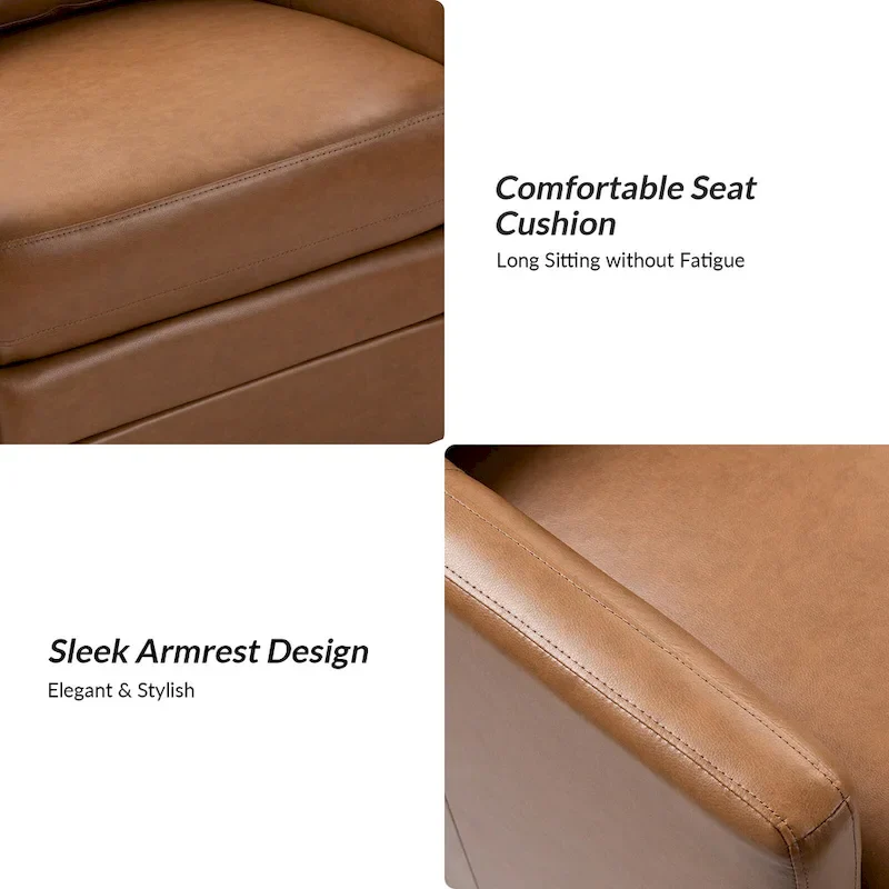 Navy/Turquoise/Green/Camel/Brown/Black/Ivory/Grey Faux Leather Swivel Barrel Accent Chair — 1-Seat