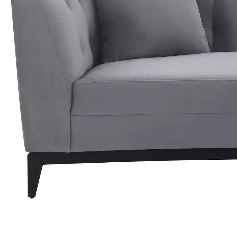 Melange Velvet Sofa Gray - Armen Living