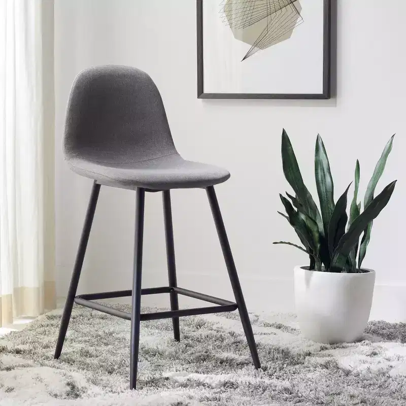 Travis Counter Stool - BST2001 - Dark Grey/Black - Safavieh