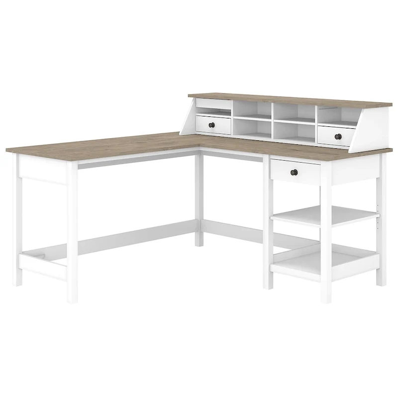 Mayfield 60W L Shaped Computer Desk with Organizer by Bush Furniture