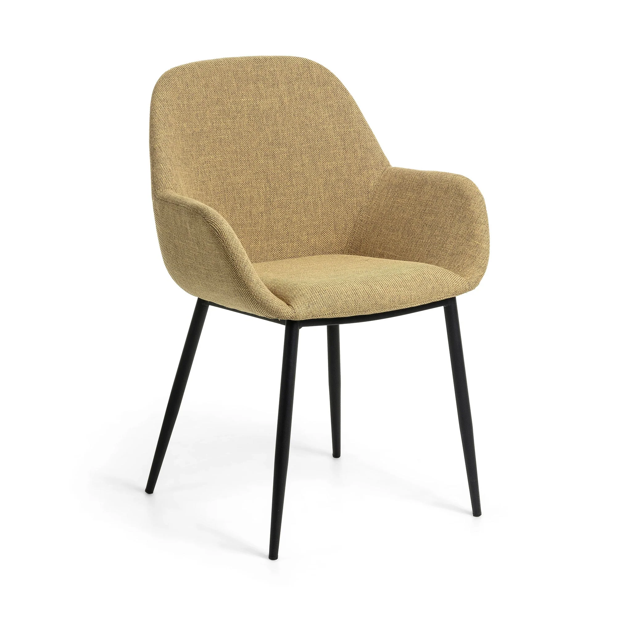 Black ash Ash Dining Chair with High Density Foam and Timber Legs for Dining Room