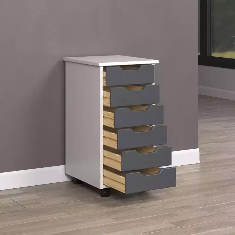 Trendfurn Omnia Narrow 6 Drawer Roll Cart