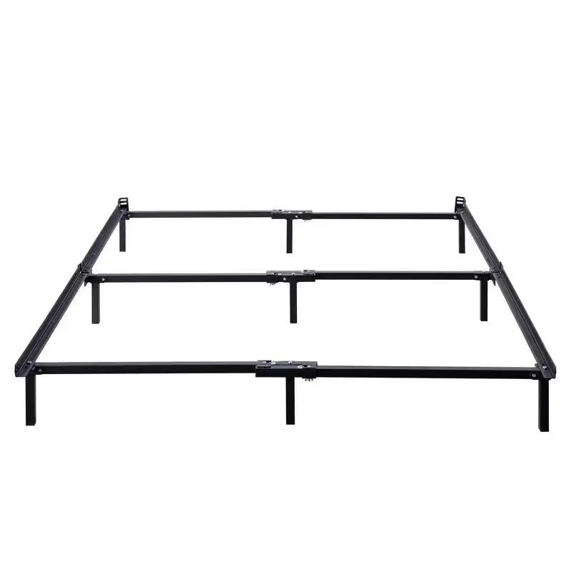 Queen 7 Compack Metal Bed Frame Black - Zinus