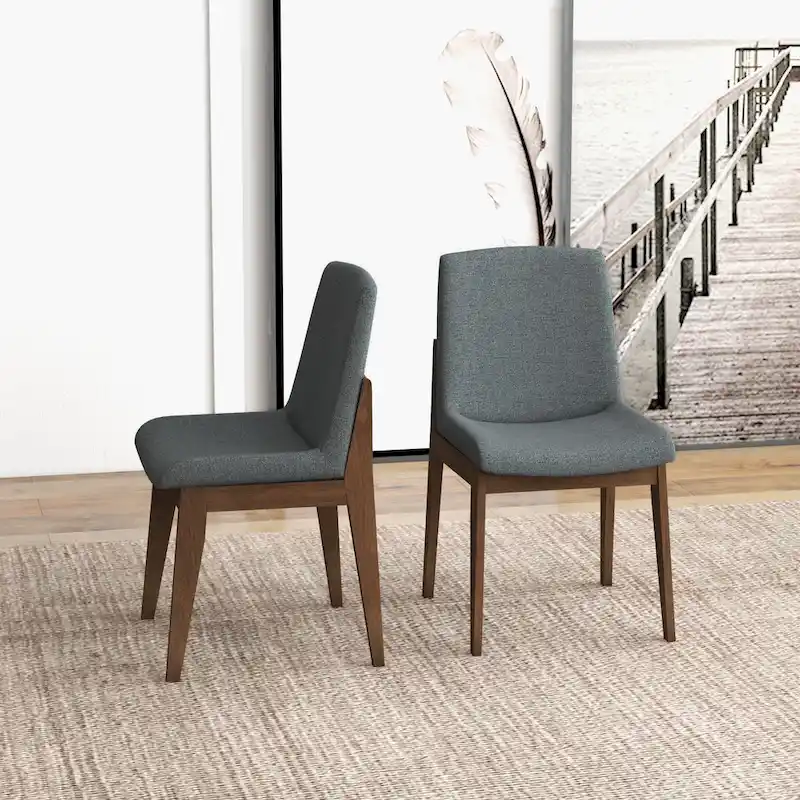 Odessa Mid Century Polyester Blend Dining Chair (Set of 2)
