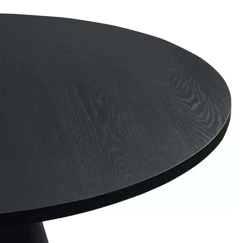 Whisen Retro Wood Top Frustum Pedestal Dining Table