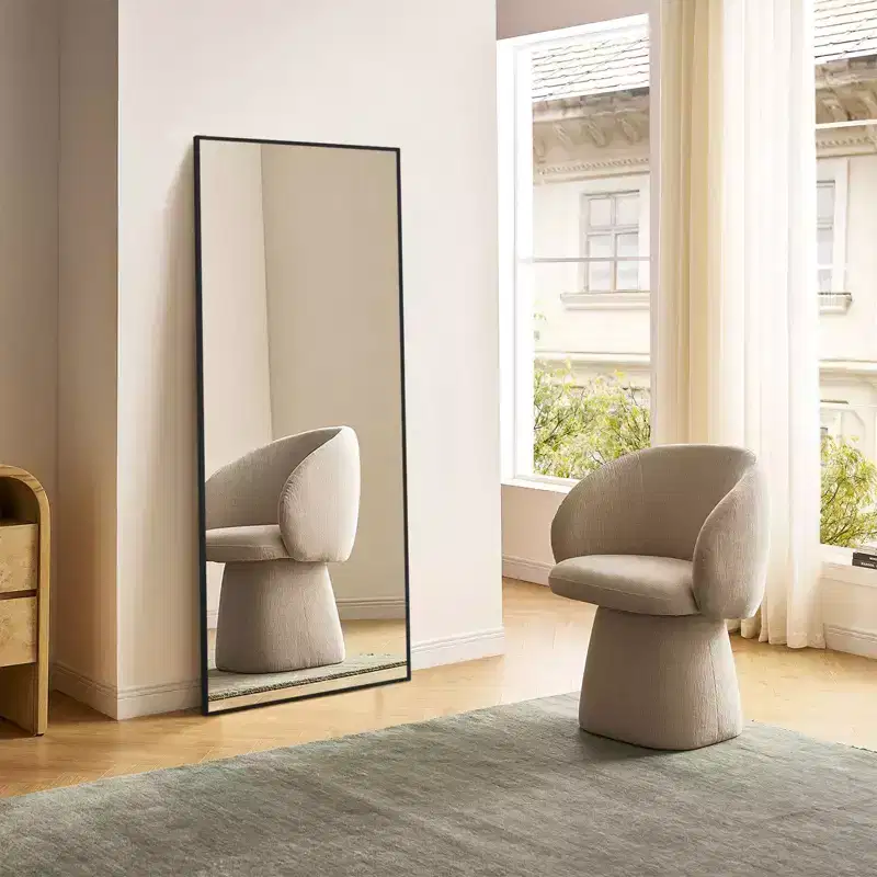 16x59 Full Length Mirror, Shatterproof HD Glass Metal Frame, Floor/Wall Mounted for Bedroom Closet Entryway