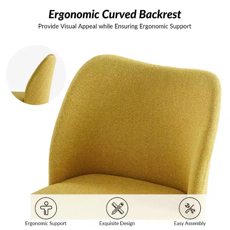 Elisa Mid-century Modern Upholstered Dining Chair Set of 2| ART OF LIVING DESIGNS