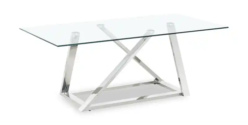 47 Modern Glass Top Coffee Table
