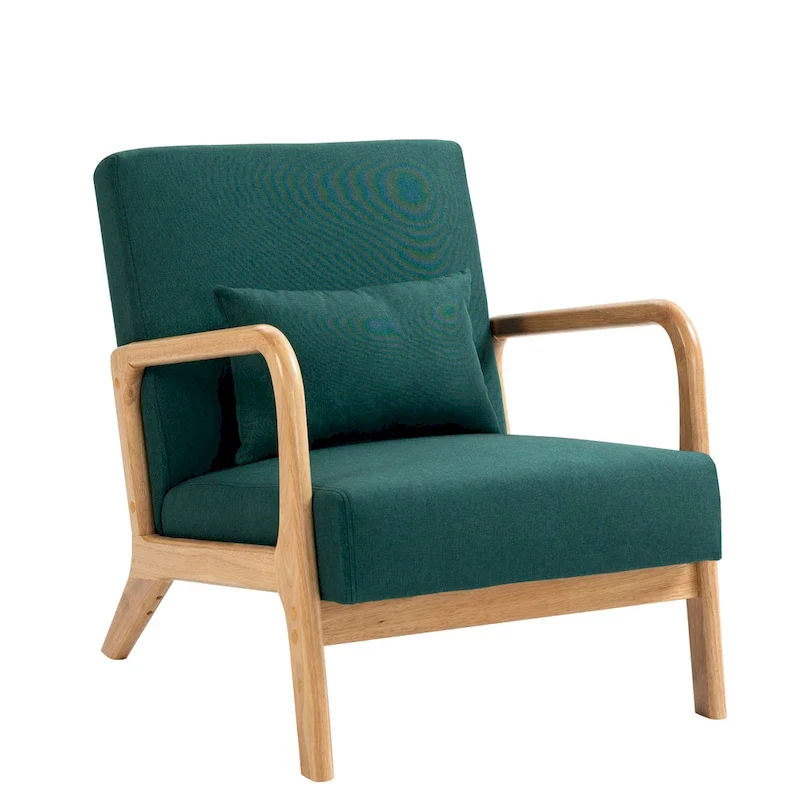 Upholstered Arm Chair with Cution Modern Side Accent Chairs - 25.8W x 28.7H x 32.3D