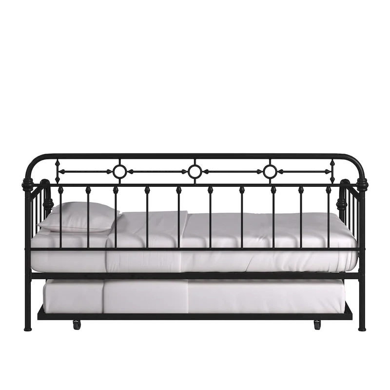 Darren Antique Dark Bronze Metal Daybed with Trundle by iNSPIRE Q Classic