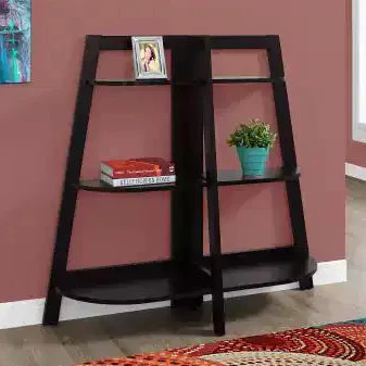 3-Tier Modern Ladder Bookshelves,Open Bookshelf,Wood Shelf Book Racks,Bookcases for Small Space,Living Room,Bedroom,Office