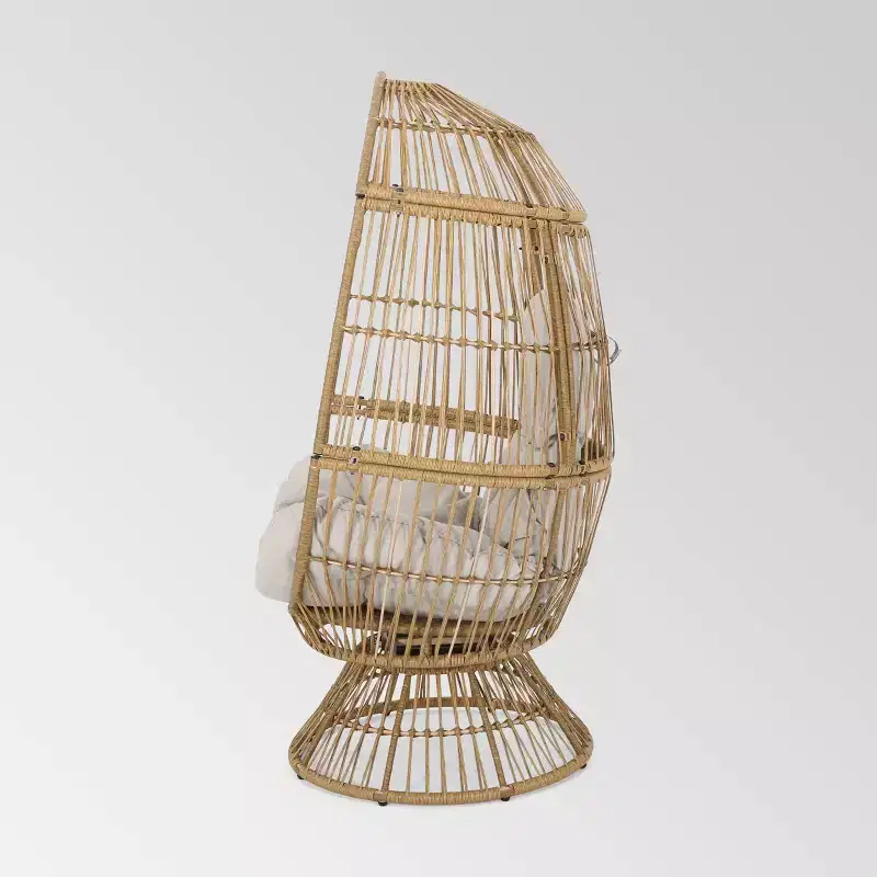 Pintan Wicker Swivel Egg Chair - Christopher Knight Home