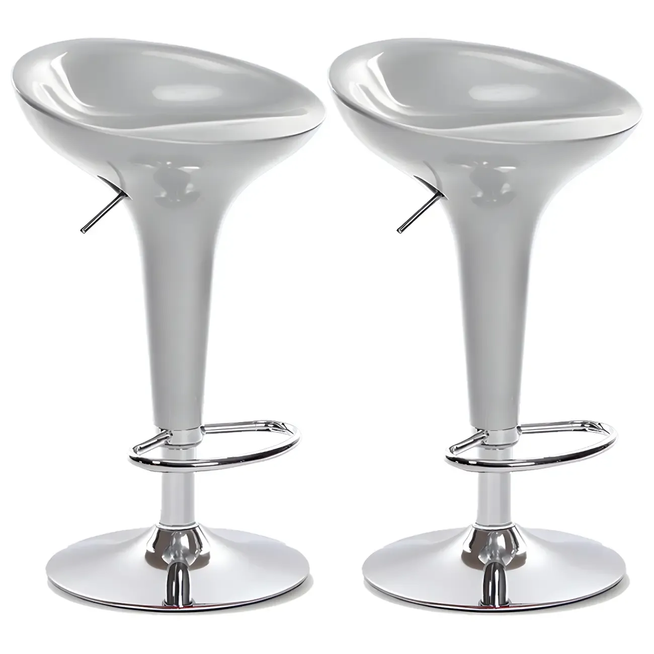 Plastic Chrome Swivel Bar Stool Height Adjustable