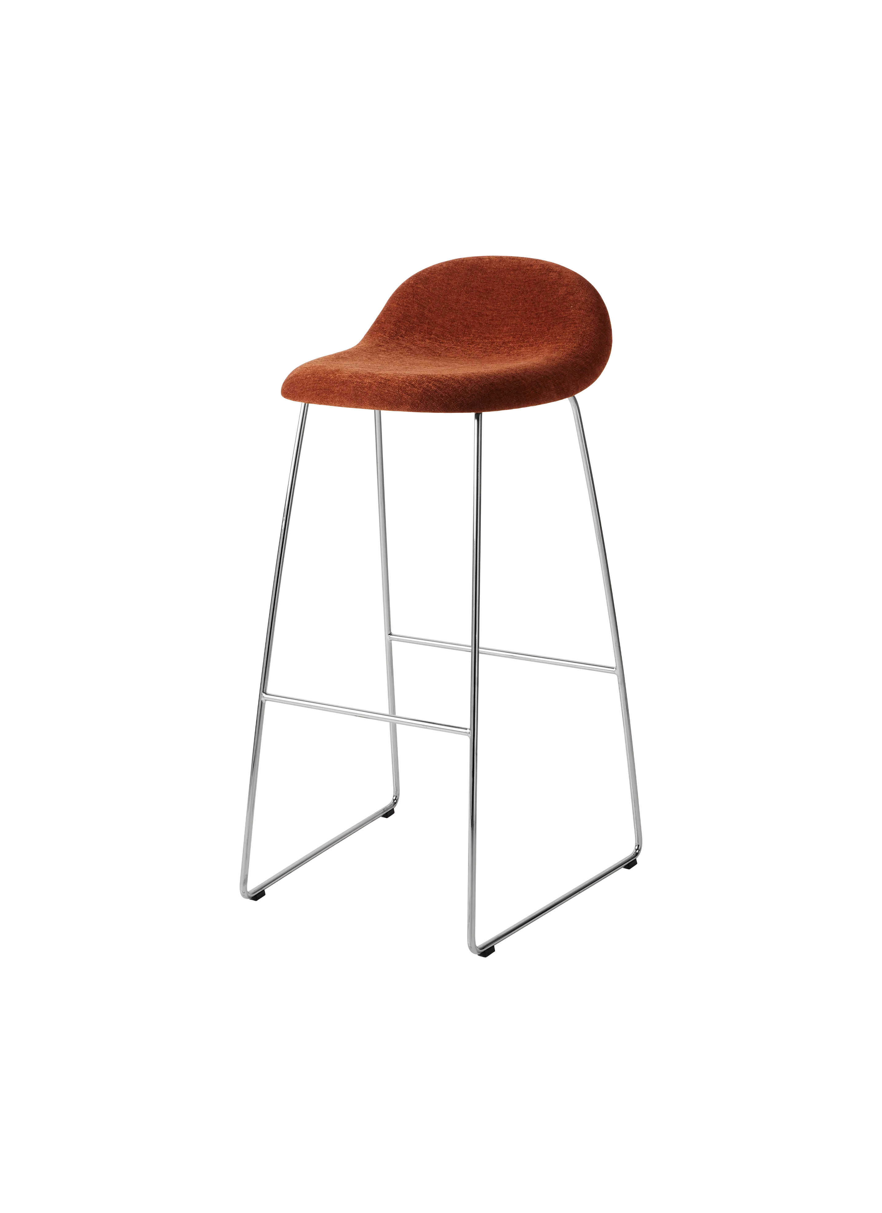 Contemporary Cream 3D Molded Fully Upholstered Bar Stool with Black Metal Legs for Bar or Kitchen