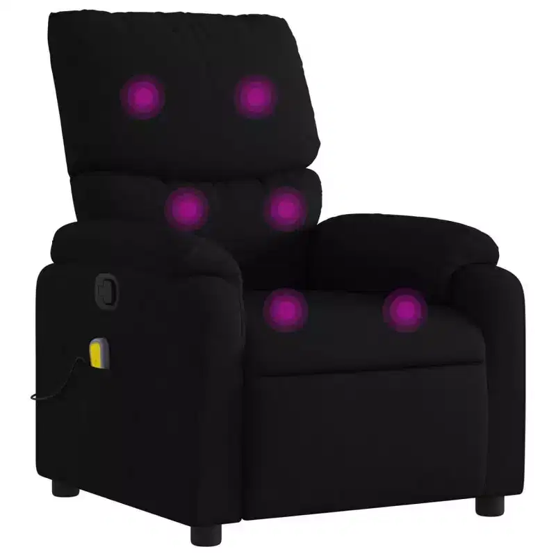 Massage Recliner Chair Cream Fabric