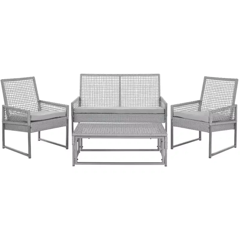 Shawmont Set - Indoor/Outdoor - FOX6010 - Grey/Grey - Safavieh
