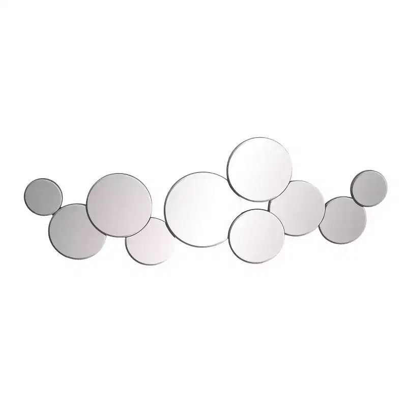 Silver Glass Bubble Cluster Wall Mirror