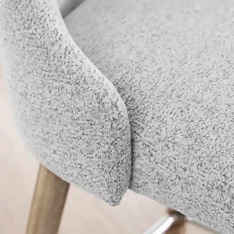 Set of 2 Upholstered Counter Height Swivel Barstool